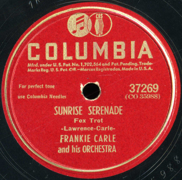 Carle Boogie / Sunrise Serenade *78 RPM* | Excellent (EX) Generic Get Cheap Vinyl