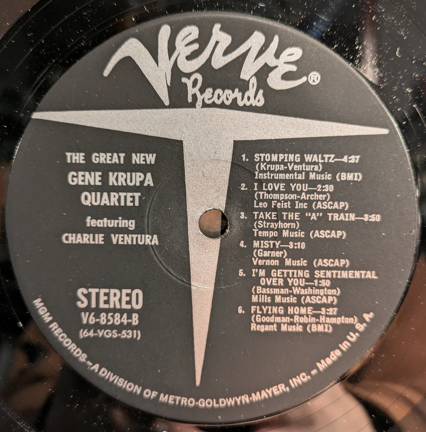 The Great New Gene Krupa Quartet Featuring Charlie Ventura | Excellent (EX) Excellent (EX) Get Cheap Vinyl