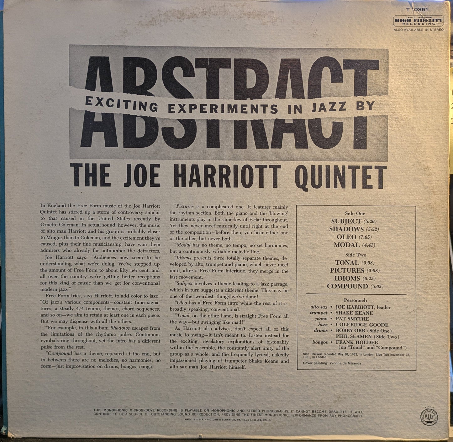 Abstract (VINYL) | Excellent (EX) Very Good Plus (VG+) Get Cheap Vinyl