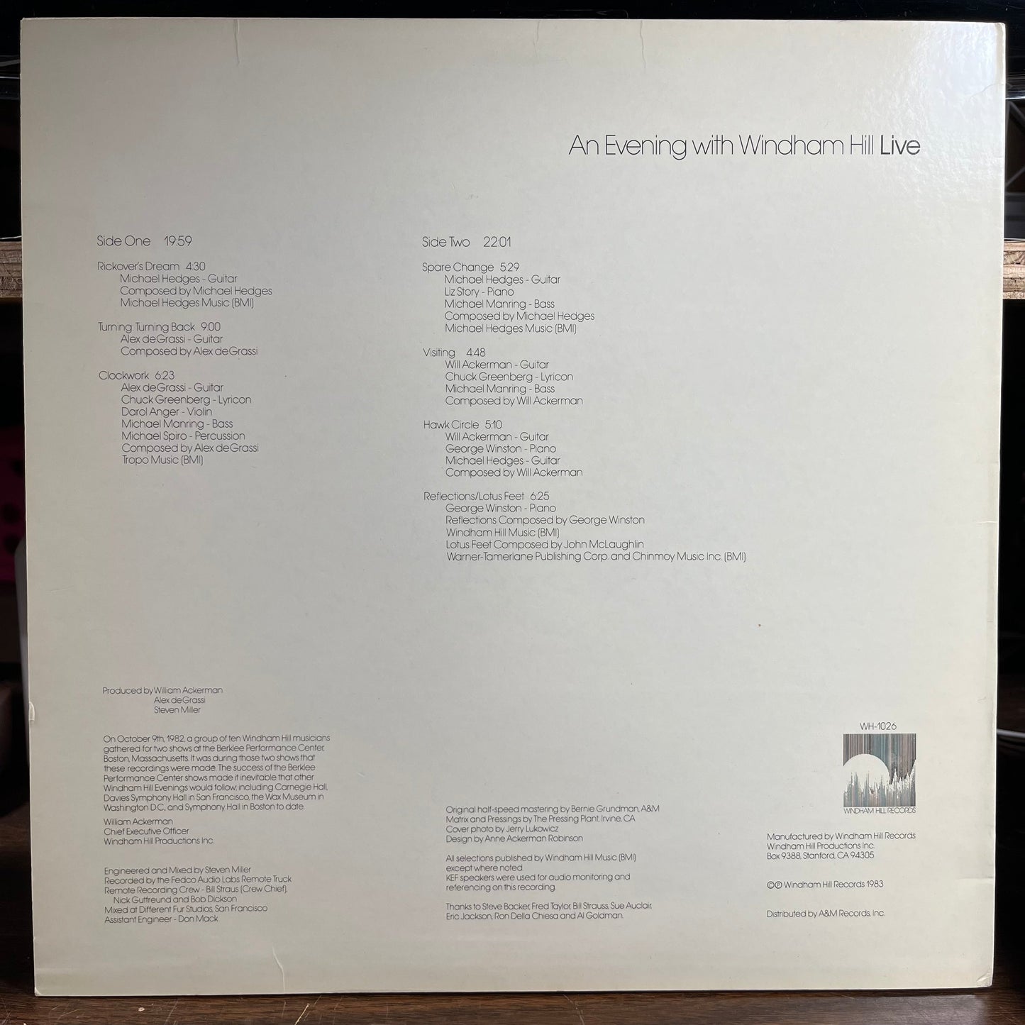 An Evening With Windham Hill Live (VINYL) | Excellent (EX) Near Mint (NM) Get Cheap Vinyl