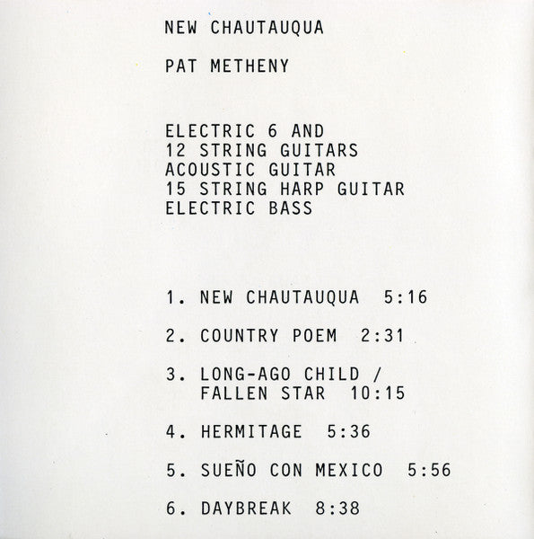 New Chautauqua (CD) | Near Mint- (NM-) Near Mint- (NM-) Get Cheap Vinyl