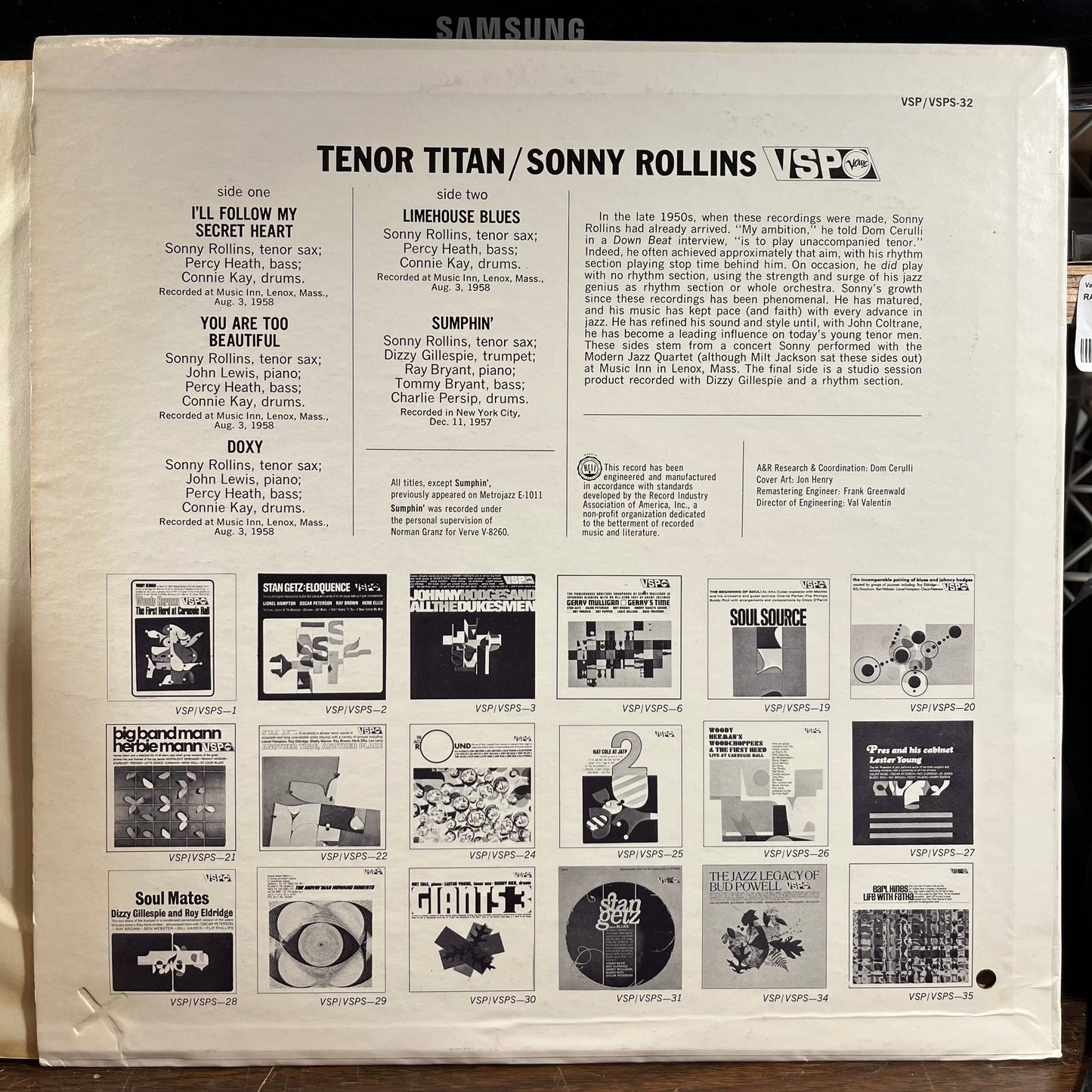 Tenor Titan (VINYL) | Near Mint- (NM-) Near Mint (NM) Get Cheap Vinyl