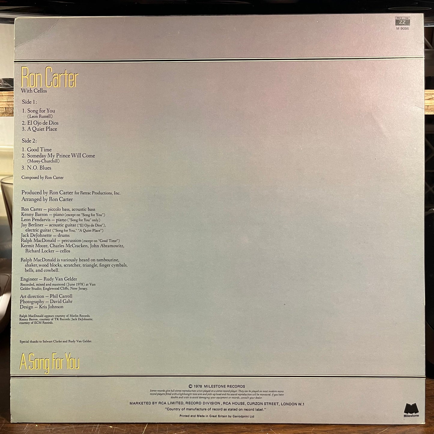 A Song For You (UK VINYL) | Near Mint (NM) Near Mint (NM) Get Cheap Vinyl