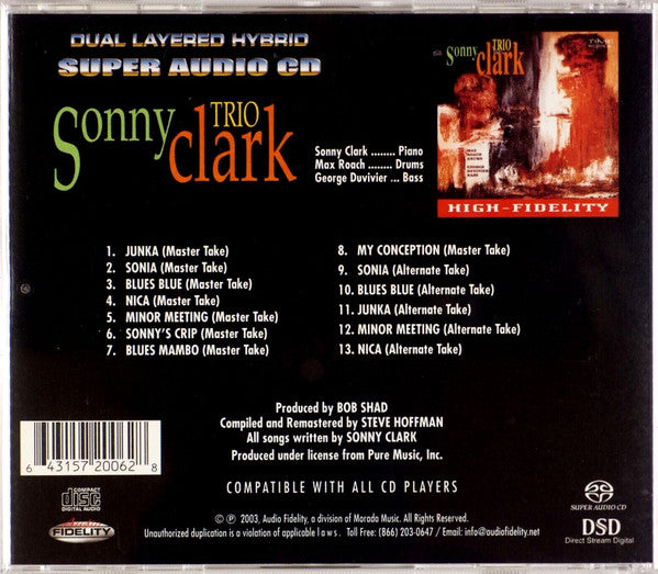 Sonny Clark Trio (SACD) | Near Mint (NM or M-) Near Mint (NM or M-) Get Cheap Vinyl