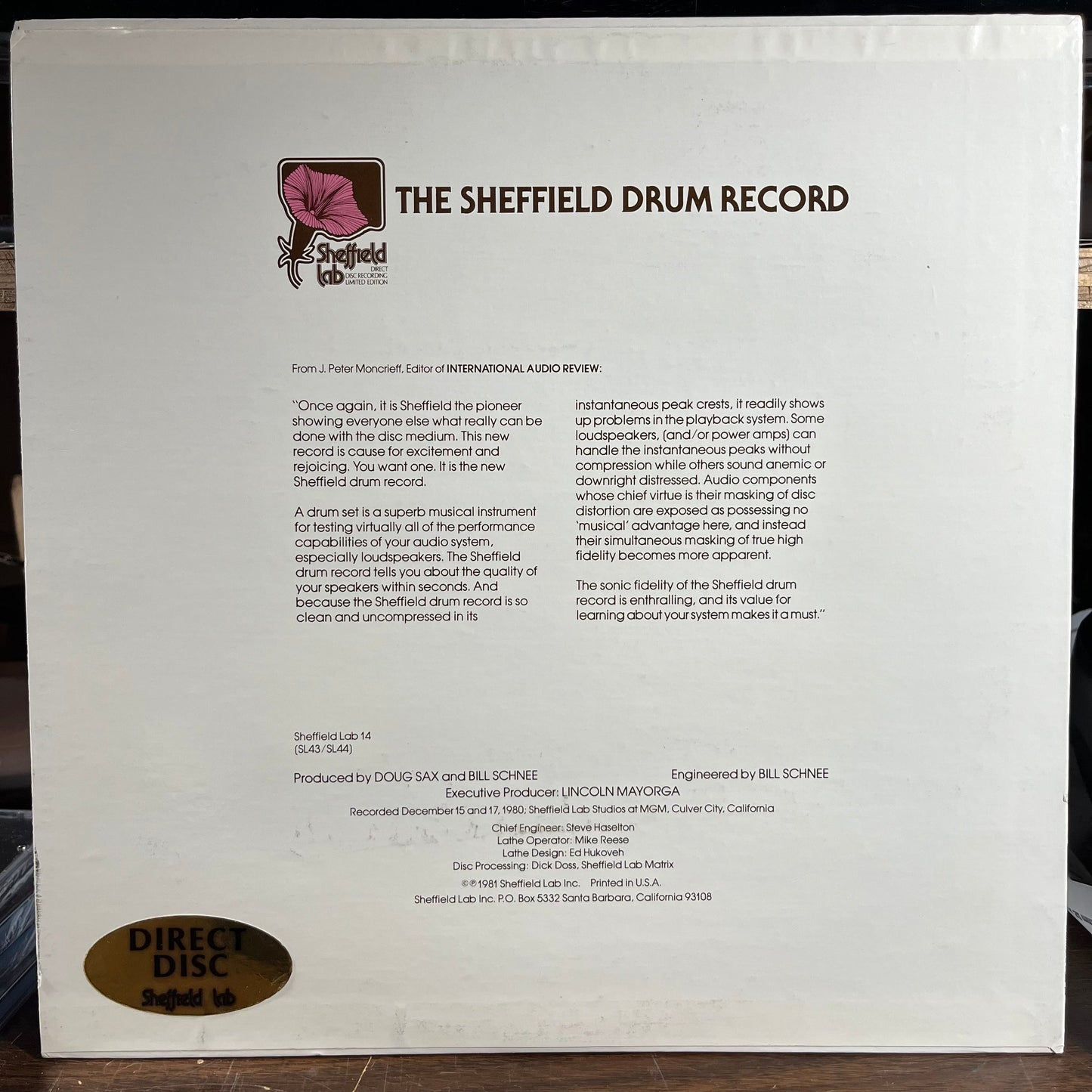 The Sheffield Drum Record (VINYL) | Near Mint (NM) Near Mint (NM) Get Cheap Vinyl