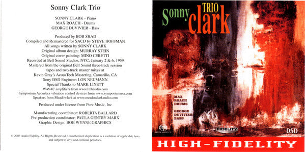 Sonny Clark Trio (SACD) | Near Mint (NM or M-) Near Mint (NM or M-) Get Cheap Vinyl