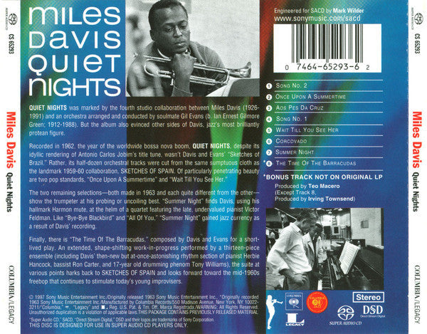 Quiet Nights (SACD) | Near Mint (NM) Near Mint (NM) Get Cheap Vinyl