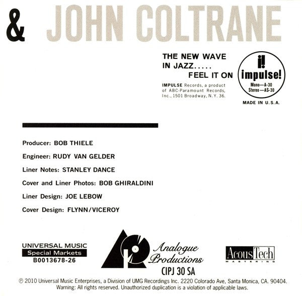 Duke Ellington & John Coltrane (SACD) | Near Mint (NM or M-) Near Mint (NM or M-) Get Cheap Vinyl