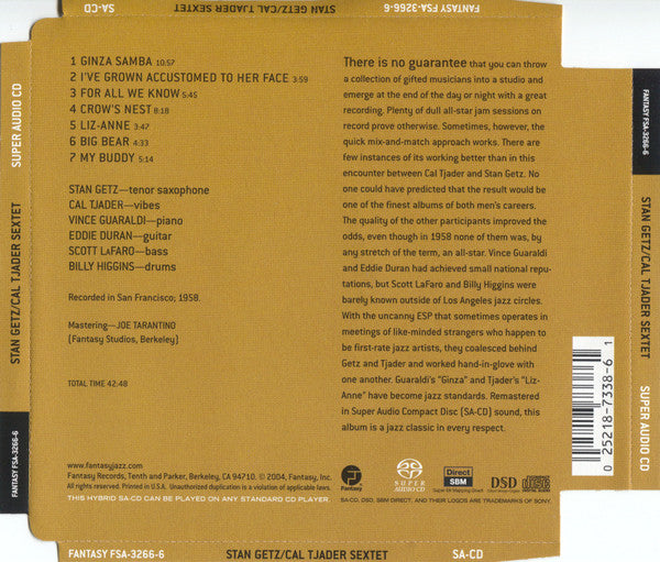 Stan Getz/Cal Tjader Sextet (SACD) | Near Mint (NM or M-) Near Mint (NM or M-) Get Cheap Vinyl