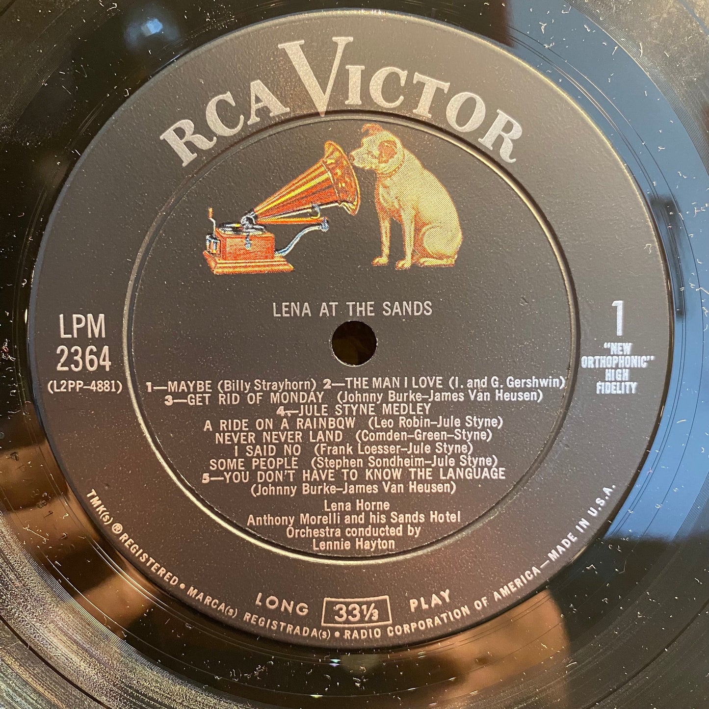 Lena At The Sands *MONO / 1S* | Near Mint (NM) Near Mint (NM) Get Cheap Vinyl