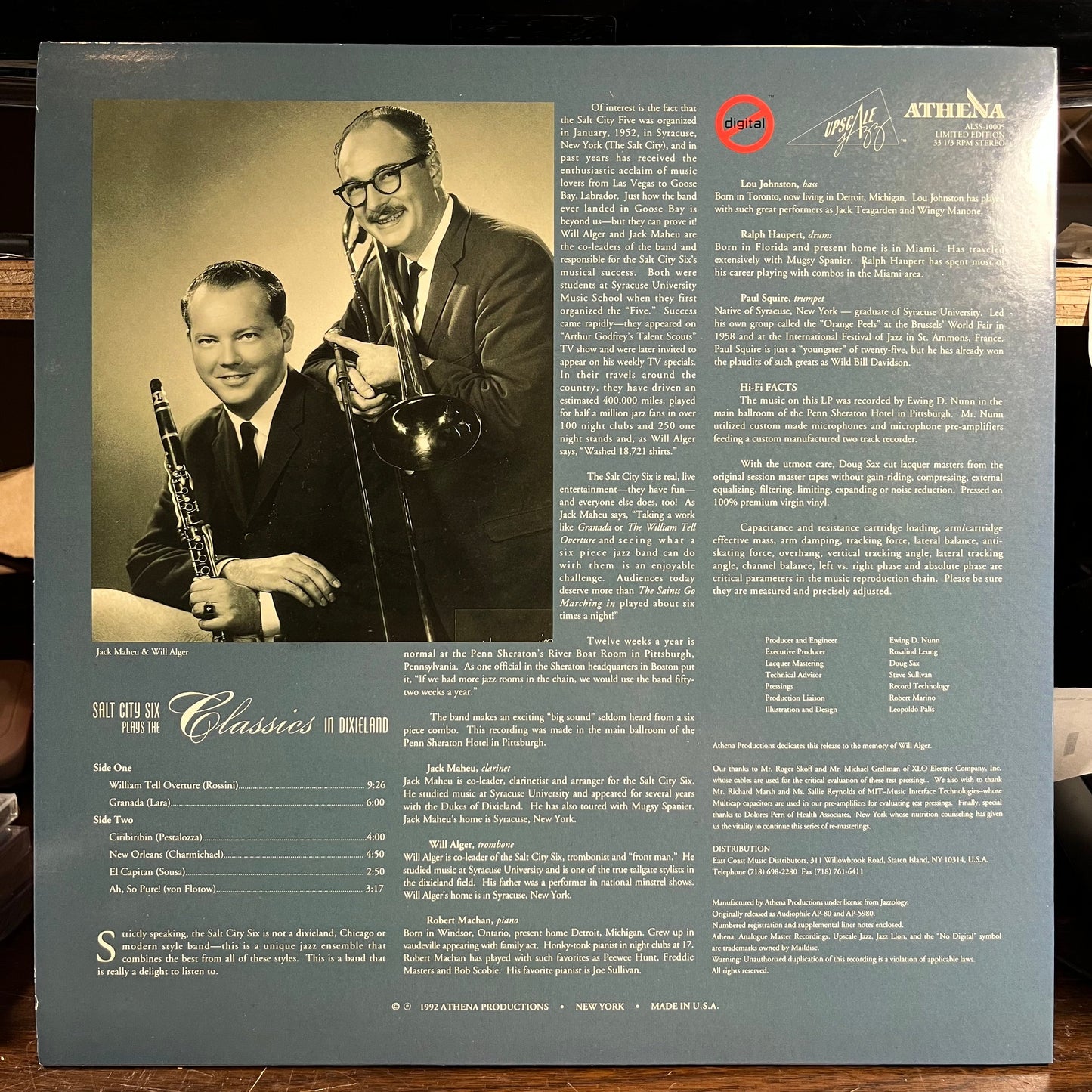 Salt City Six Plays The Classics In Dixieland (VINYL) | Near Mint (NM) Near Mint (NM) Get Cheap Vinyl