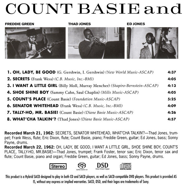 Count Basie And The Kansas City 7 (SACD) | Near Mint (NM or M-) Near Mint (NM or M-) Get Cheap Vinyl