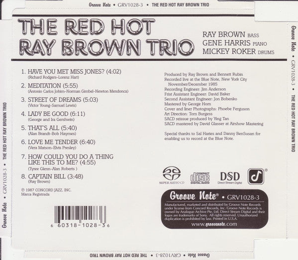 The Red Hot Ray Brown Trio (SACD) | Near Mint (NM or M-) Near Mint (NM or M-) Get Cheap Vinyl