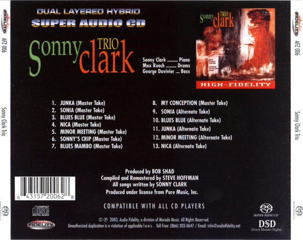 Sonny Clark Trio (SACD) | Near Mint (NM or M-) Near Mint (NM or M-) Get Cheap Vinyl
