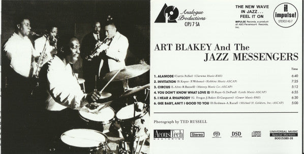 Art Blakey!!!!! Jazz Messengers!!!!! (SACD) | Near Mint (NM) Excellent (EX) Get Cheap Vinyl
