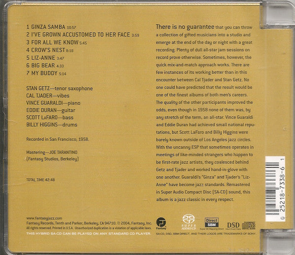 Stan Getz/Cal Tjader Sextet (SACD) | Near Mint (NM or M-) Near Mint (NM or M-) Get Cheap Vinyl