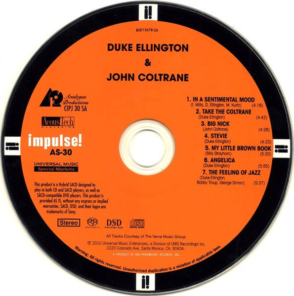 Duke Ellington & John Coltrane (SACD) | Near Mint (NM or M-) Near Mint (NM or M-) Get Cheap Vinyl