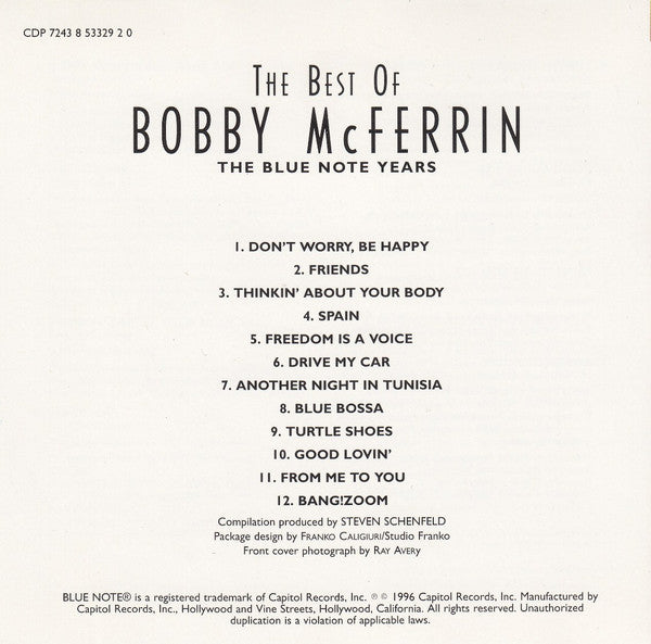 The Best Of Bobby McFerrin (CD) | Near Mint (NM) Near Mint (NM) Get Cheap Vinyl