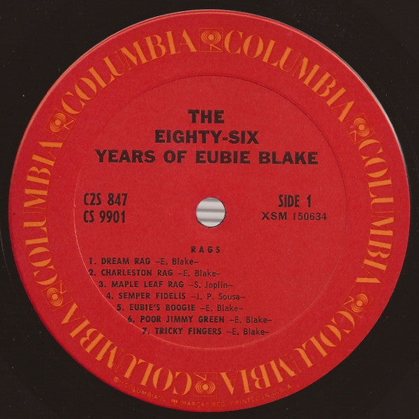 The Eighty-Six Years Of Eubie Blake | Near Mint (NM) Very Good Plus (VG+) Get Cheap Vinyl