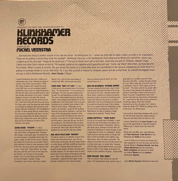 If Music Presents You Need This: An Introduction To Klinkhamer Records | Near Mint (NM) Mint (M) Get Cheap Vinyl