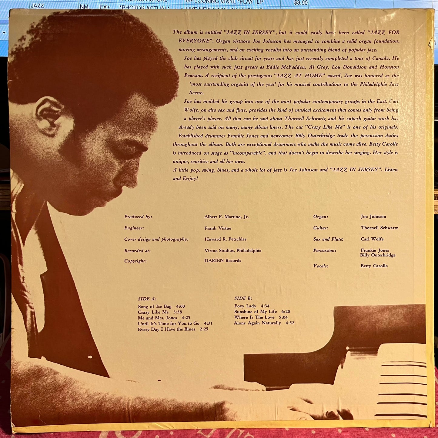 Jazz In Jersey | Near Mint (NM) Excellent (EX) Get Cheap Vinyl