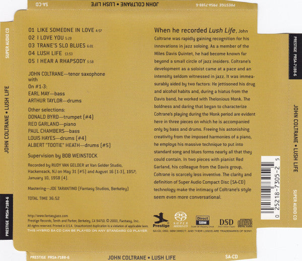 Lush Life (SACD) | Near Mint (NM or M-) Excellent (EX) Get Cheap Vinyl
