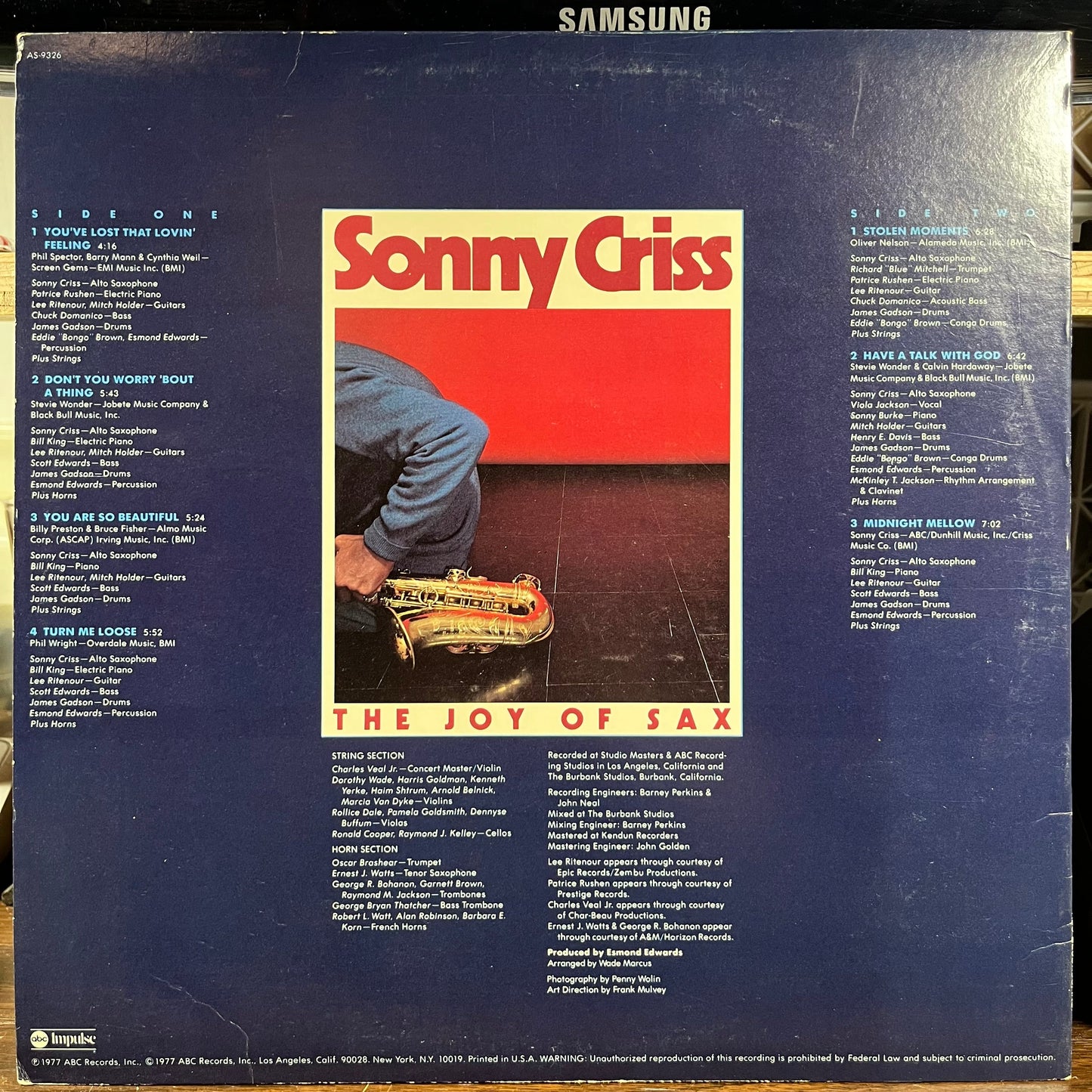 The Joy Of Sax (LP) | Near Mint (NM) Excellent (EX) Get Cheap Vinyl