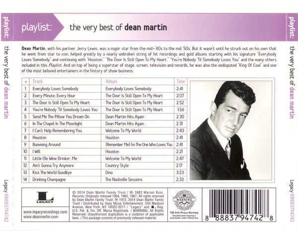 Playlist: The Very Best Of Dean Martin (CD) | Near Mint (NM) Excellent+ (EX+) Get Cheap Vinyl