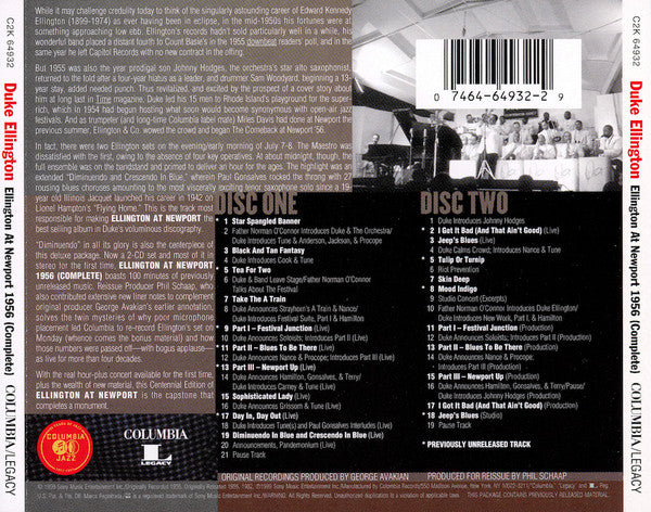 Ellington At Newport 1956 (Complete) (2xCD) | Near Mint (NM or M-) Near Mint (NM or M-) Get Cheap Vinyl