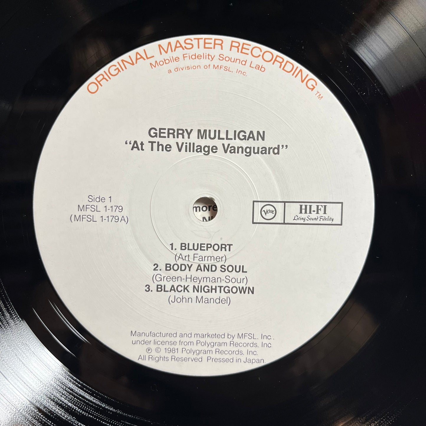 Gerry Mulligan And The Concert Jazz Band At The Village Vanguard (VINYL) | Near Mint (NM) Near Mint (NM) Get Cheap Vinyl