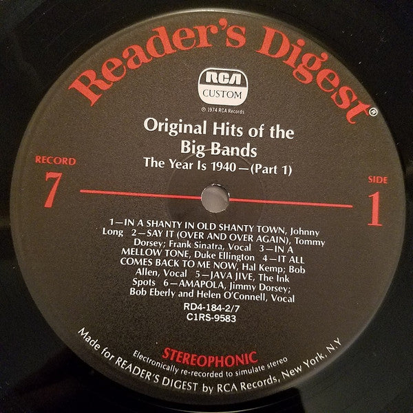 Original Hits Of The Big Bands *BOX* | Very Good Plus (VG+) Very Good Plus (VG+) Get Cheap Vinyl