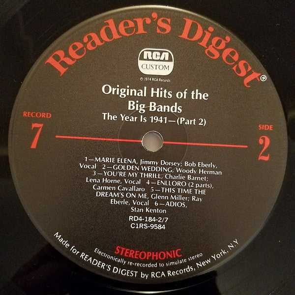 Original Hits Of The Big Bands *BOX* | Very Good Plus (VG+) Very Good Plus (VG+) Get Cheap Vinyl