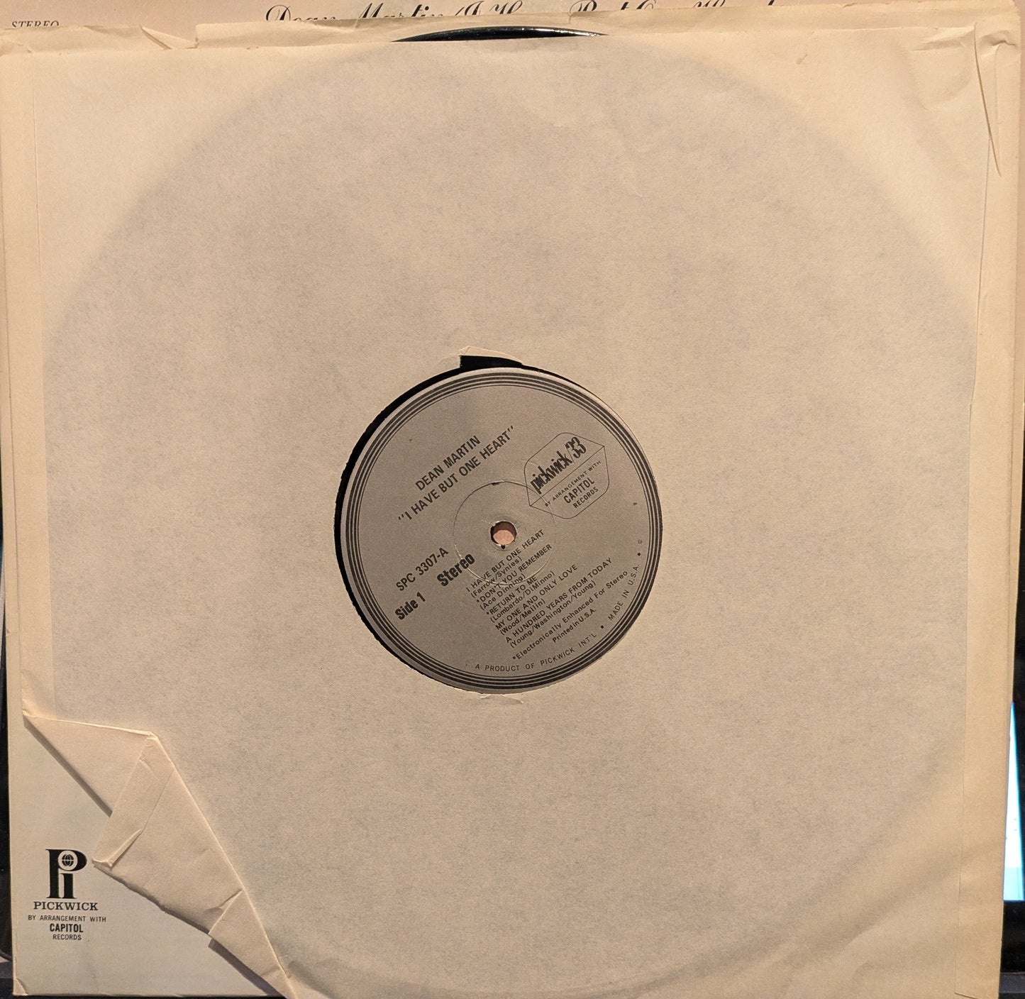 I Have But One Heart | Very Good Plus (VG+) Excellent (EX) Get Cheap Vinyl
