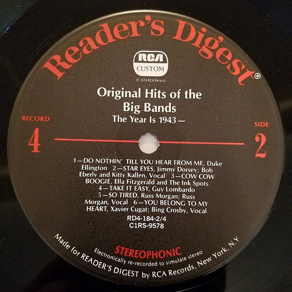 Original Hits Of The Big Bands *BOX* | Very Good Plus (VG+) Very Good Plus (VG+) Get Cheap Vinyl