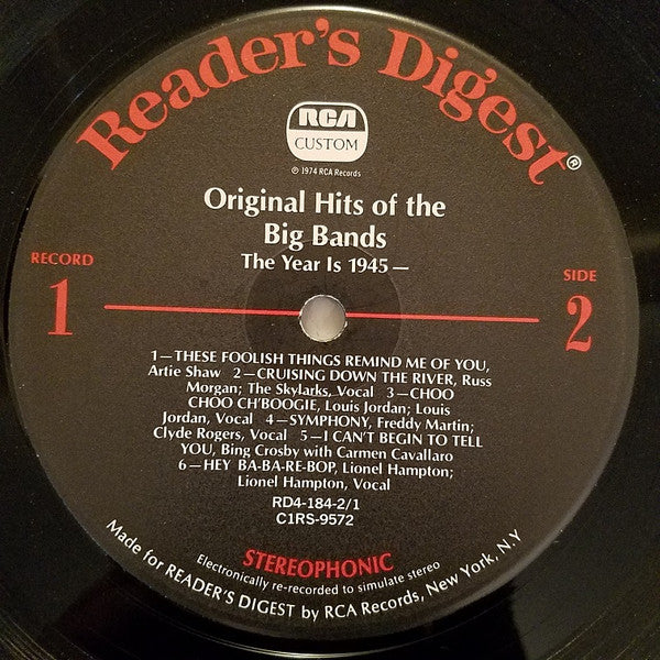 Original Hits Of The Big Bands *BOX* | Very Good Plus (VG+) Very Good Plus (VG+) Get Cheap Vinyl