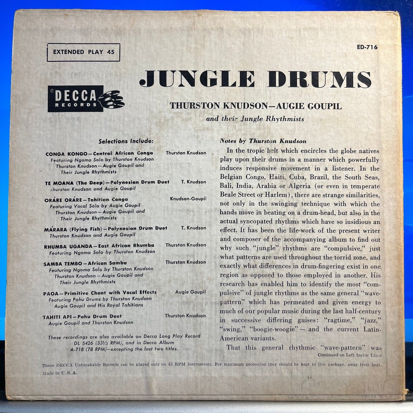 Jungle Drums *2X7"* | Get Cheap Vinyl