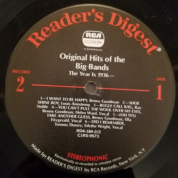 Original Hits Of The Big Bands *BOX* | Very Good Plus (VG+) Very Good Plus (VG+) Get Cheap Vinyl