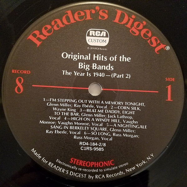 Original Hits Of The Big Bands *BOX* | Very Good Plus (VG+) Very Good Plus (VG+) Get Cheap Vinyl