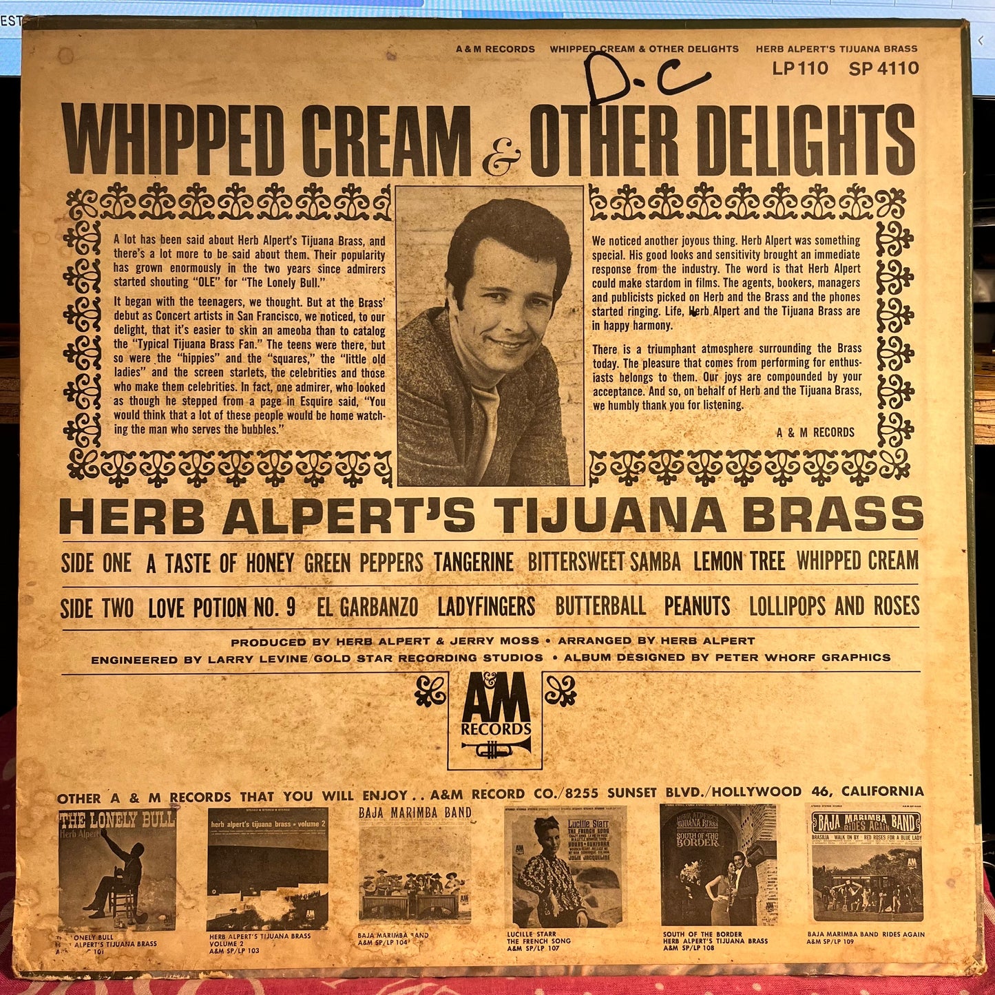 Whipped Cream & Other Delights *MONARCH/MONO* | Very Good (VG) Very Good (VG) Get Cheap Vinyl