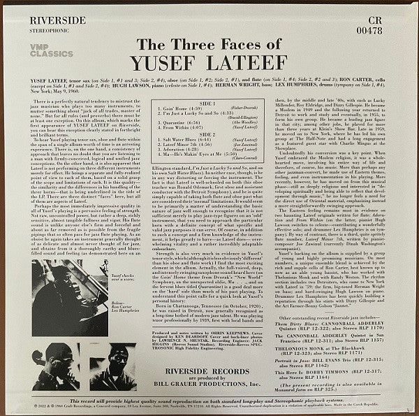 The Three Faces of Yusef Lateef | Mint (M) Mint (M) Get Cheap Vinyl