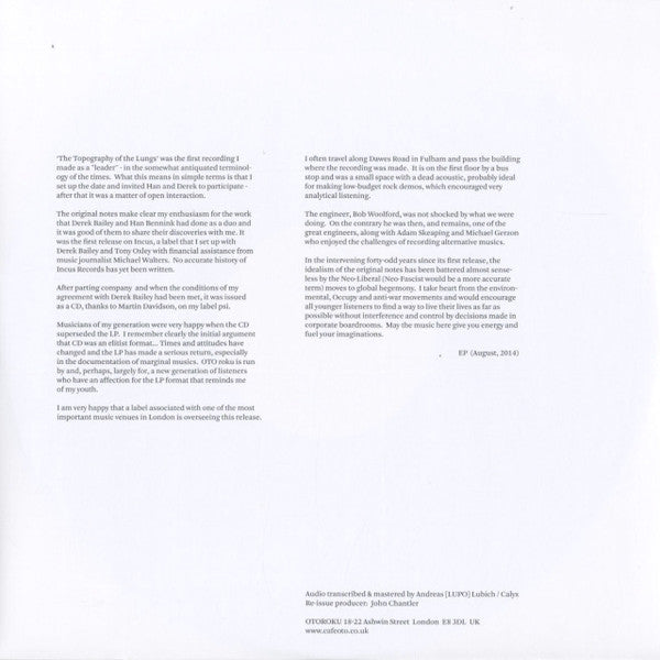 The Topography Of The Lungs (VINYL) | Mint (M) Mint (M) Get Cheap Vinyl