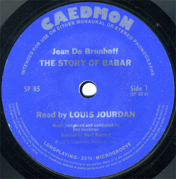 The Story Of Babar The Little Elephant | Near Mint (NM) Very Good Plus (VG+) Get Cheap Vinyl