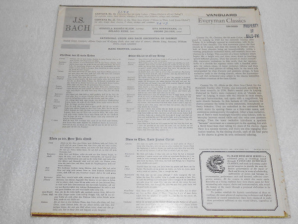 Cantata No. 95, Cantata No. 33 | Near Mint (NM) Very Good Plus (VG+) Get Cheap Vinyl