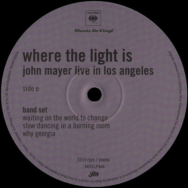 Where The Light Is: John Mayer Live In Los Angeles | Mint (M) Mint (M) Get Cheap Vinyl