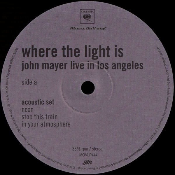 Where The Light Is: John Mayer Live In Los Angeles | Mint (M) Mint (M) Get Cheap Vinyl