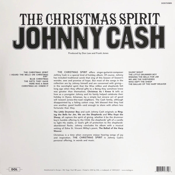 Johnny Cash The Christmas Spirit DOL LP, Album, RE, Red Mint (M) Mint (M) Get Cheap Vinyl