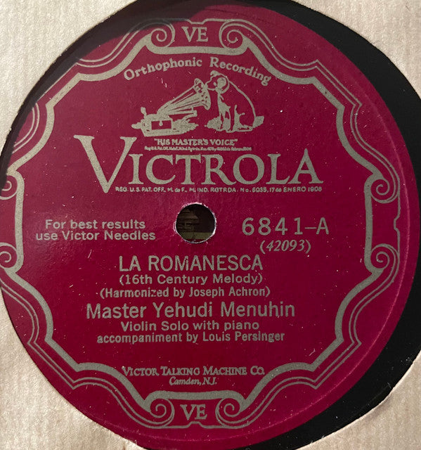 La Romanesca (16th Century Melody) / Sierra Morena (Serenata Andaluza) | Very Good Plus (VG+) Generic Get Cheap Vinyl