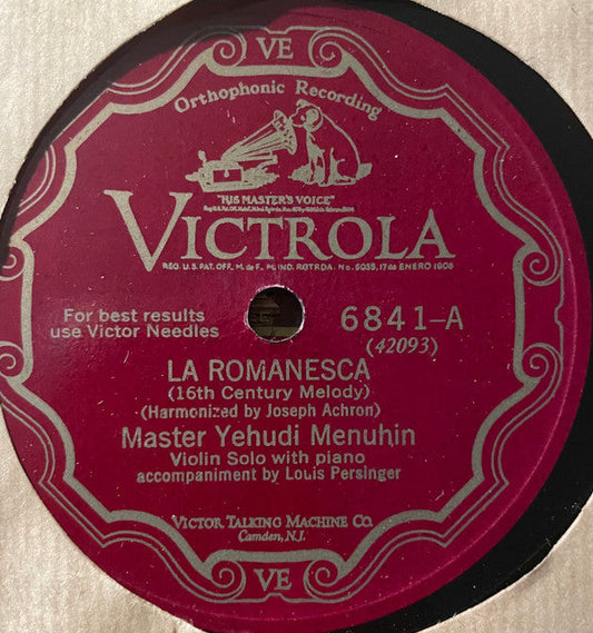 La Romanesca (16th Century Melody) / Sierra Morena (Serenata Andaluza) | Very Good Plus (VG+) Generic Get Cheap Vinyl