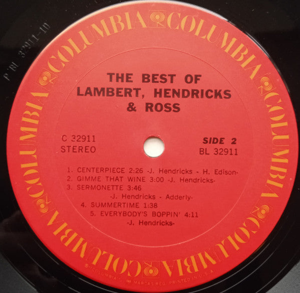 The Best Of Lambert, Hendricks & Ross | Near Mint (NM) Very Good Plus (VG+) Get Cheap Vinyl