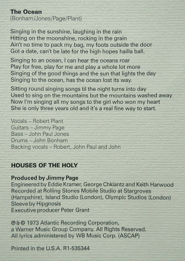 Houses Of The Holy | Mint (M) Mint (M) Get Cheap Vinyl
